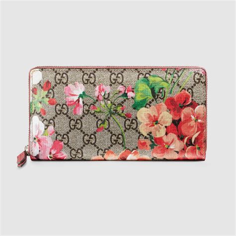 gucci blooms wallet men|Gucci zip around wallet small.